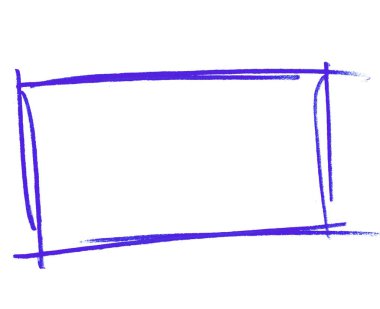 Kalemle yapılmış kirli bue grunge çerçevesi