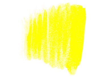 Beyaz arkaplanda sarı renkli boya fırçası çizimi