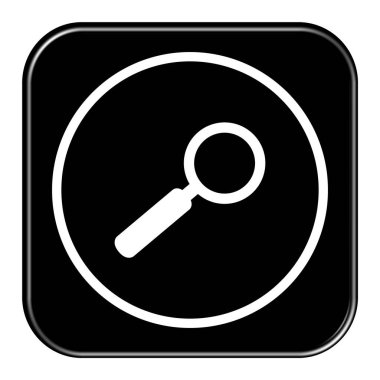 Beyaz simgeli siyah parlak düğme: Ara