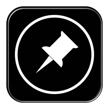 Beyaz simgeli siyah parlak düğme: Unutma