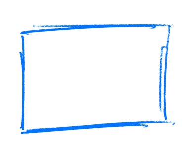 Kalemle yapılmış kirli mavi grunge çerçeve