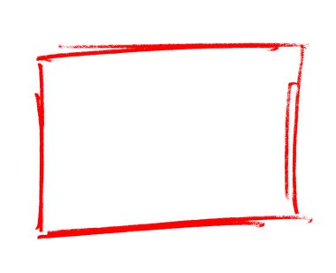 Kalemle yapılmış kirli kırmızı grunge çerçeve