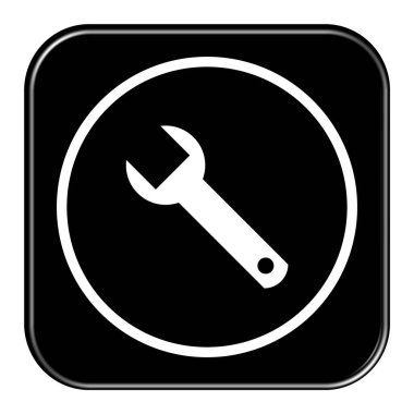 Beyaz simgeli siyah parlak düğme: Bakım