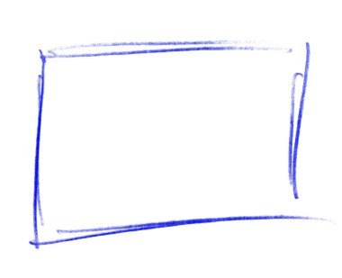 Kalemle yapılmış kirli mavi grunge çerçeve