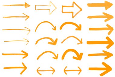 El yapımı turuncu ok koleksiyonu