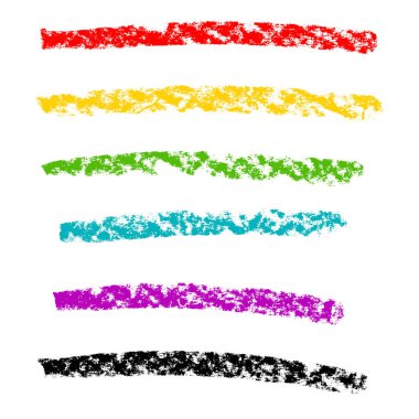 6 adet çok kirli grunge çizgili set, 6 renkli.