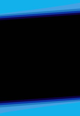 Ticari kağıt şablonu - Kopya alanı olan modern mavi çizgiler