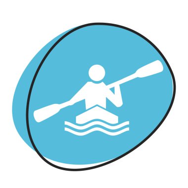 Kayak simgesiyle mavi düğme