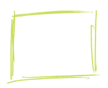 Kalemle yapılmış kirli yeşil grunge çerçeve