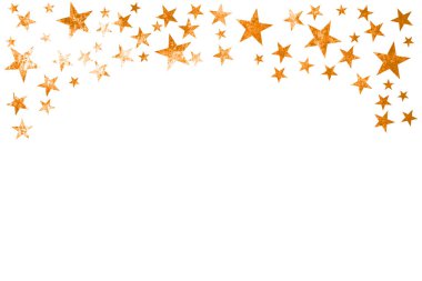 Beyaz üzerinde altın yıldızlar olan soyut noel afişi ve boşluğu kopyala