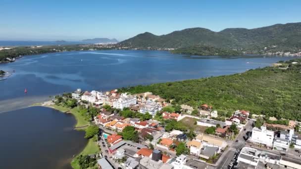 Lagoa Conceicao Florianópolis Brasil Imagem Aérea — Vídeo de Stock
