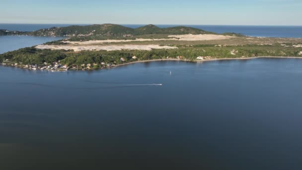 Lagoa Conceicao Florianopolis Brasil Imagen Aérea — Vídeos de Stock