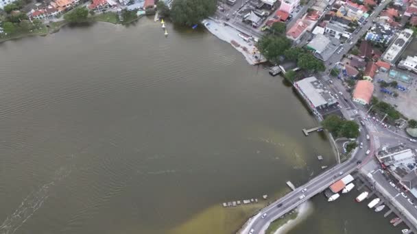 Lagoa Conceicao Florianopolis Brasilien Fantastisk Flygbild — Stockvideo