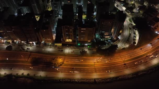 Florianopolis Santa Catarina Citra Udara Malam — Stok Video