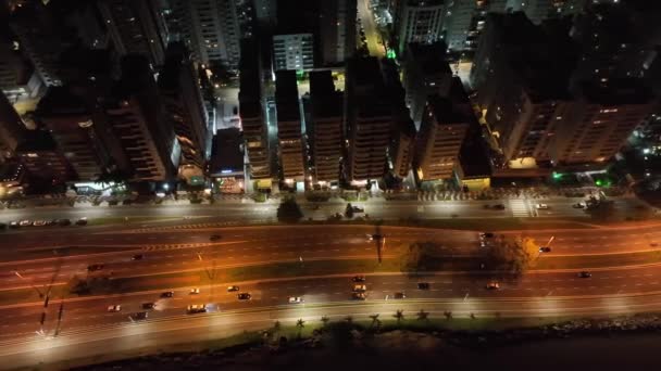 圣卡塔琳娜的弗洛里亚诺波利斯Hercilio Luz桥 空中图像 — 图库视频影像