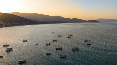 Florianopolis, Armacao plajı, hava manzarası. Santa Catarina, SC