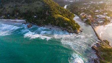 Florianopolis, Armacao plajı, hava manzarası. Santa Catarina, SC