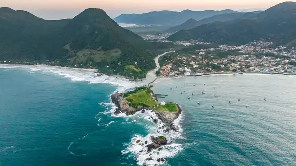 Florianopolis Spiaggia Armacao Vista Aerea Santa Catarina — Foto Stock
