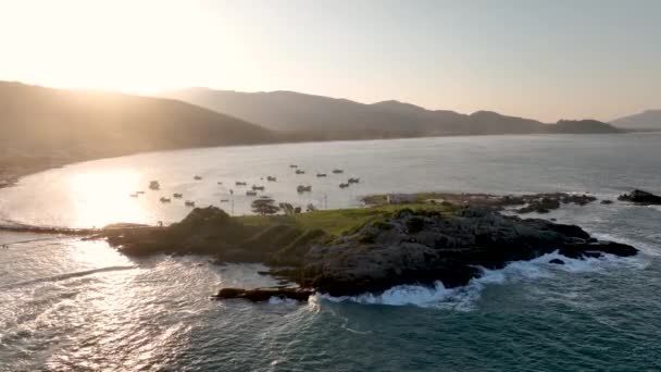 Florianópolis Playa Armao Vista Aérea Santa Catarina — Vídeos de Stock
