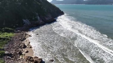Saquinho Sahili, Florianopolis. Hava Görünümü.