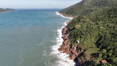 Saquinho Sahili, Florianopolis. Hava Görünümü SC.