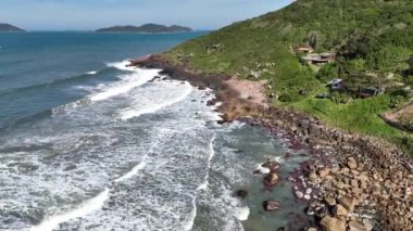 Saquinho Sahili, Florianopolis. Hava Görünümü SC.