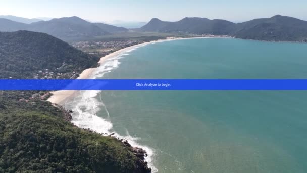 Pláž Saquinho Florianopolis Letecký Pohled — Stock video