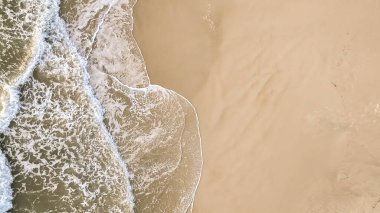 Florianopolis 'teki Santinho Plajı. İHA 'dan hava görüntüsü. Brezilya