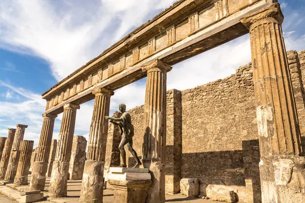 Famoso Sitio Antiguo Pompeya Cerca Nápoles Fue Completamente Destruida Por Imágenes De Stock Sin Royalties Gratis