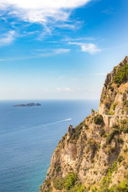 Amalfi Coast, Mediterranean Sea, Italy. Beautiful day full of colors on the roads and highways of the Amalfi Coast. clipart