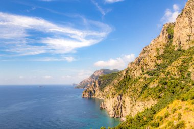 Amalfi Coast, Mediterranean Sea, Italy. Beautiful day full of colors on the roads and highways of the Amalfi Coast. clipart