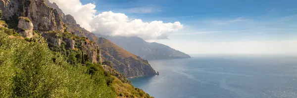 Amalfi Coast Mediterranean Sea Italy Website Banner Stock Photo