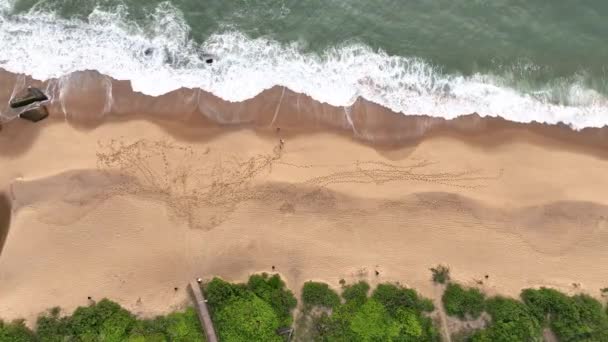 Balneario Camboriu Santa Catarina Taquaras Beach Laranjeiras Beach Luchtfoto Het — Stockvideo