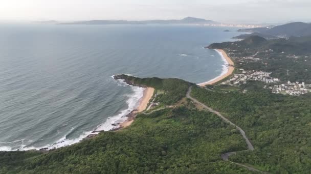 Balneario Camboriu Στη Santa Catarina Παραλία Taquaras Και Παραλία Laranjeiras — Αρχείο Βίντεο