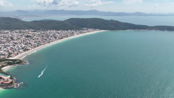 Playa Bombinhas Santa Catarina Vista Aérea Tomada Con Dron Brasil — Vídeos de Stock