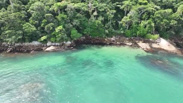 Praia Das Bombinhas Santa Catarina Vista Aérea Com Drone Brasil — Vídeo de Stock