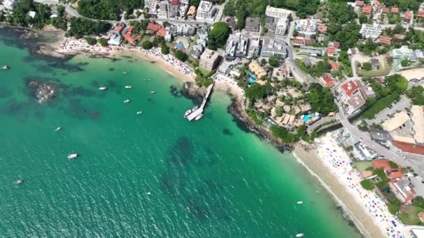 Praia Das Bombinhas Santa Catarina Vista Aérea Com Drone Brasil — Vídeo de Stock