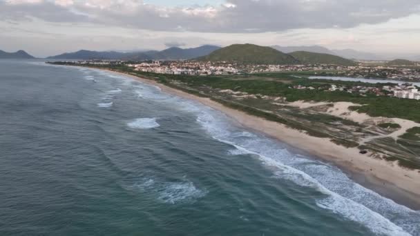 Florianpolis Playa Campeche Amanecer Brasil Barrio Rio Tavares — Vídeo de stock