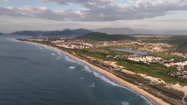 Florianpolis Plaża Campeche Wschodzie Słońca Brazylia Sąsiedztwo Rio Tavares — Wideo stockowe