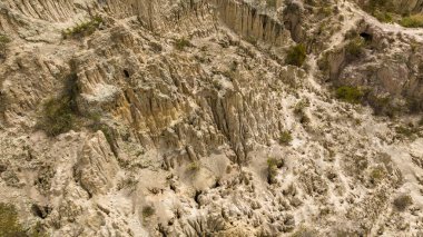 La Paz, Valle de la Luna manzaralı kaya oluşumları. Bolivya.