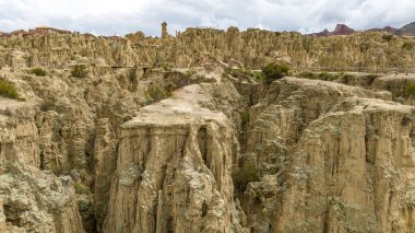 La Paz, Valle de la Luna manzaralı kaya oluşumları. Bolivya 'da. Güney Amerika.