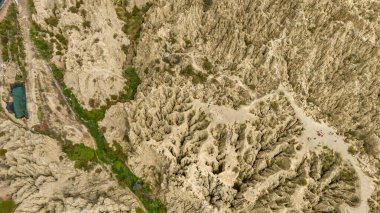 La Paz, Valle de la Luna manzaralı kaya oluşumları. Bolivya 'da. Güney Amerika.