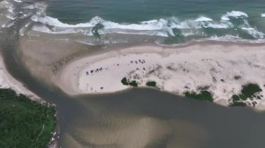 Brezilya 'nın Santa Catarina eyaletinde Guarda do Emba Sahili' nin hava görüntüsü