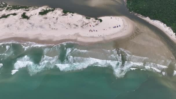 Foto Aerea Guarda Emba Beach Situata Nello Stato Santa Catarina — Video Stock