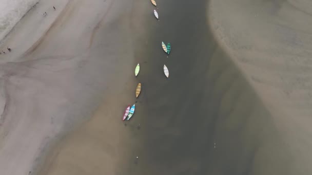Αεροφωτογραφία Του Guarda Emba Beach Βρίσκεται Στην Πολιτεία Santa Catarina — Αρχείο Βίντεο