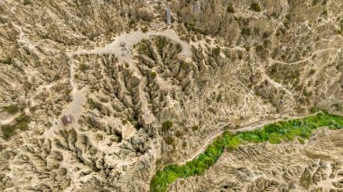 La Paz, Valle de la Luna manzaralı kaya oluşumları. Bolivya 'da. Güney Amerika.