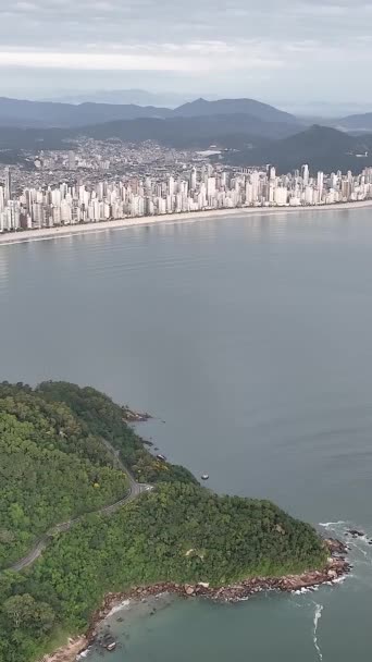 Balneario Camboriu Santa Catarina Taquaras Beach Und Laranjeiras Beach Luftaufnahme — Stockvideo