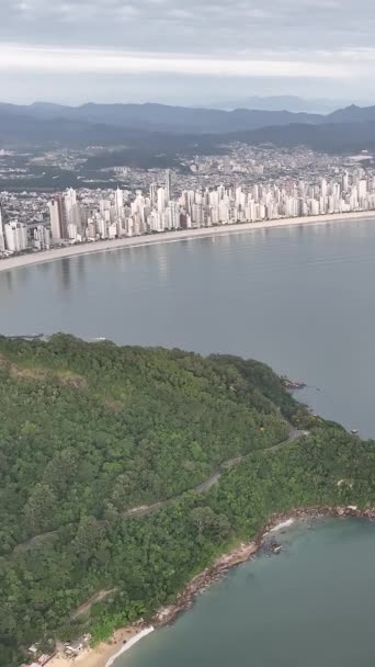 Balneario Camboriu Santa Catarina Plaja Taquaras Plaja Laranjeiras Vedere Aeriană — Videoclip de stoc