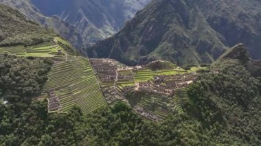Machu Picchu, Peru. Hava görünümü
