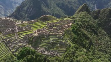 Machu Picchu, Peru. Hava görünümü